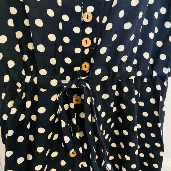 Navy Polka Dot Dress - Picture 7 of 7